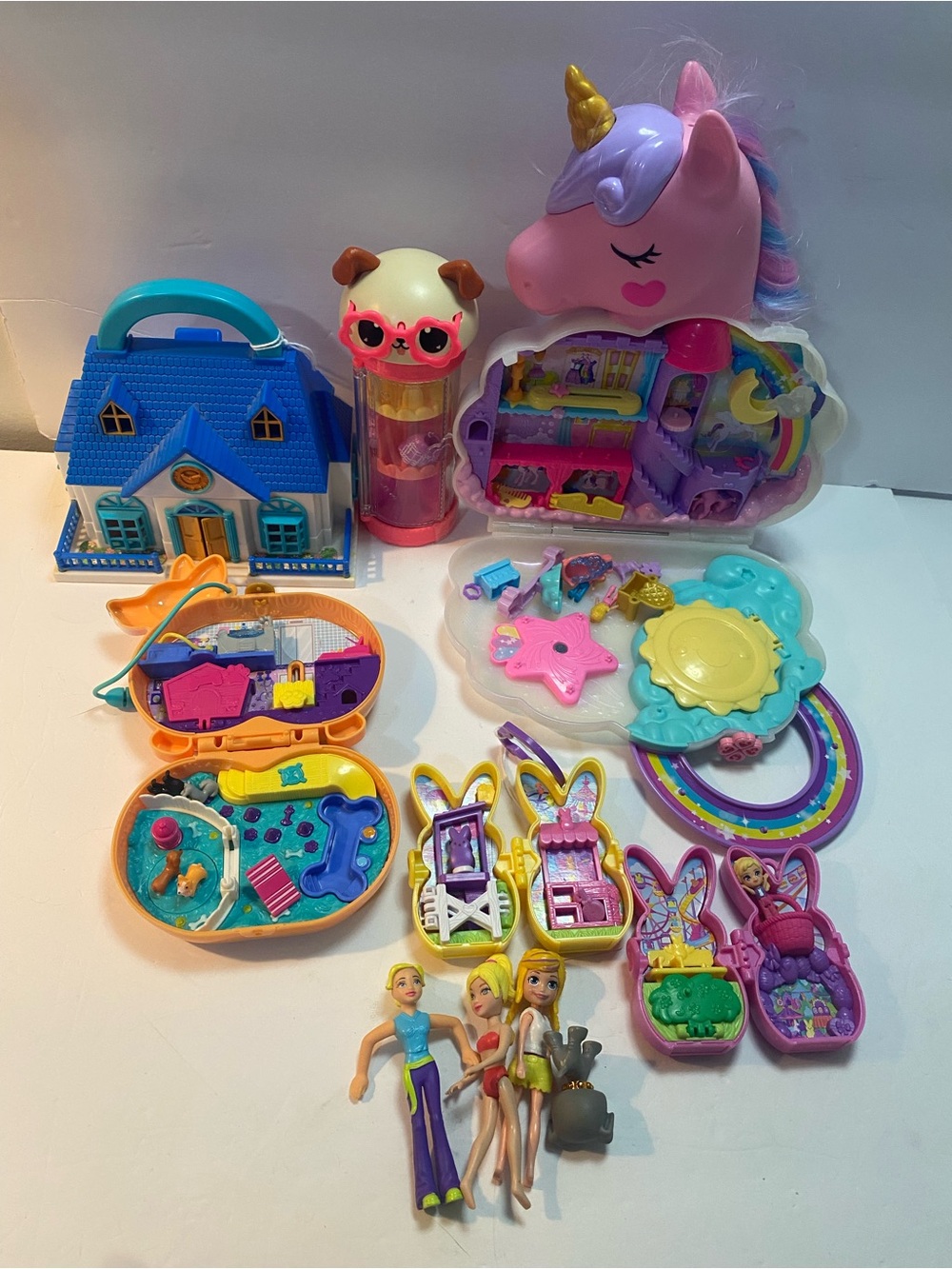 Polly pocket mixed lot , figures + accessories